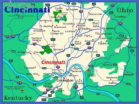 Cincinnati Metro Map - ToursMaps.com