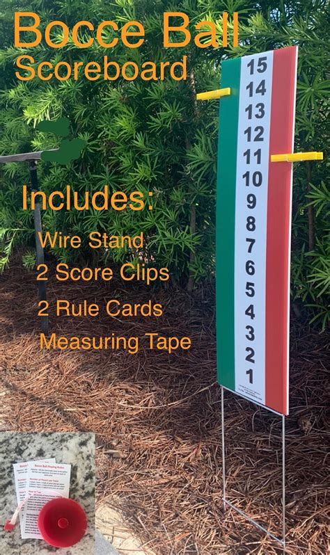 Bocce Ball Scoreboard w/Stand 2 Scoring Clips Pushbutton | Etsy