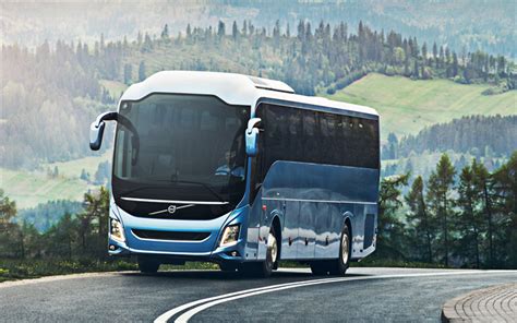 Download wallpapers Volvo 9900, 2019, new bus, passenger bus, highway, new 9900, Volvo for ...
