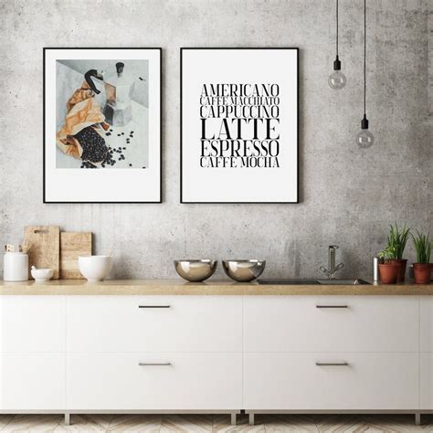 Coffee Print Kitchen Wall Art Coffee Lover Gift Coffee - Etsy