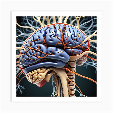 Human Brain Anatomy 12 Art Print by Pat4U - Fy