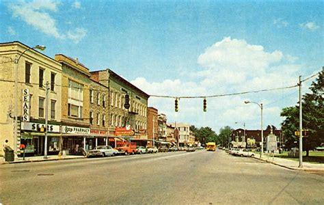 Columbia City Indiana Main Street Van Buren Sears Vintage Postcard 1964. | Columbia city ...