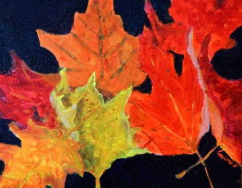 Original Acrylic painting Autumn Fall Maple by garimadesigns | Painting ...