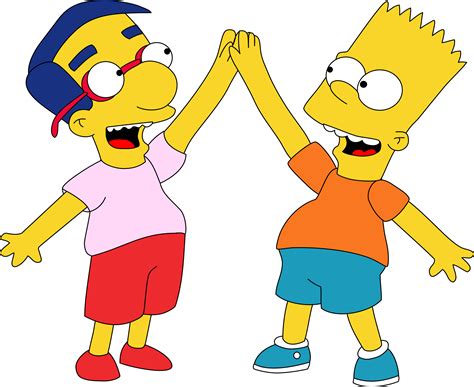 Bart and Milhouse Hi Five by Mighty355 on DeviantArt