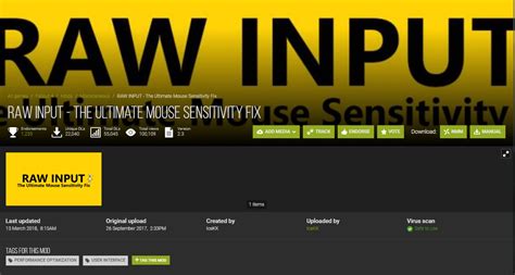 [폴아웃4 모드] RAW INPUT - The Ultimate Mouse Sensitivity Fix