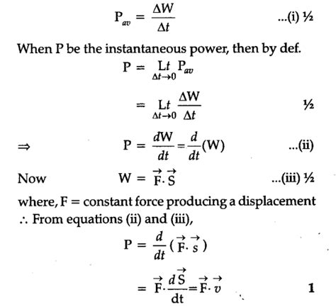 Instantaneous Power Formula Physics - Physics Formula