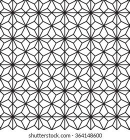Seamless Black White Geometric Pattern Outline Stock Vector (Royalty Free) 364148600 | Shutterstock
