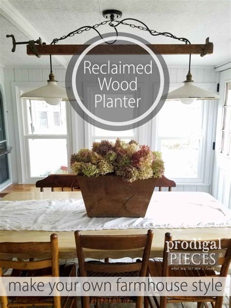 Reclaimed Wood Planter Box ~ Farmhouse Style Decor - Prodigal Pieces