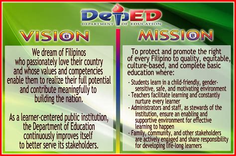 Deped Mission Vision Statement Pics | Images and Photos finder