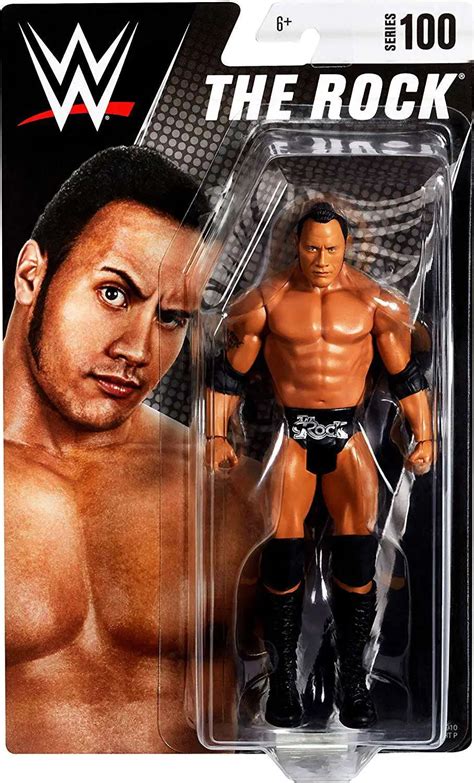 WWE Wrestling Series 100 The Rock 6 Action Figure Mattel Toys - ToyWiz