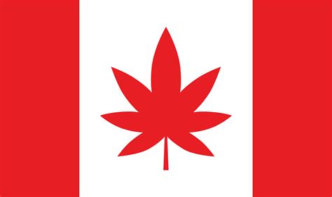 Canada flag with maijuana leaf. 629978 Vector Art at Vecteezy