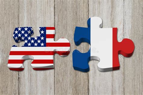 Relationship between the USA and France Stock Illustration ...