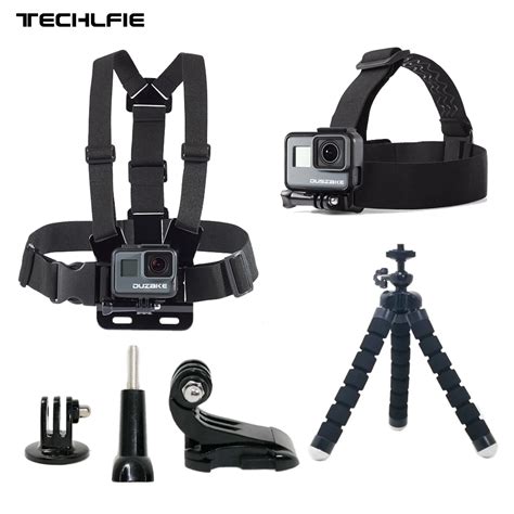 DUSZAKE TG3 Kit For Gopro Accessories Strap For Gopro Hero 6 Xiaomi Yi 4K Mount For Gopro ...