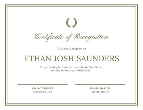 Free, printable, customizable recognition certificate templates | Canva