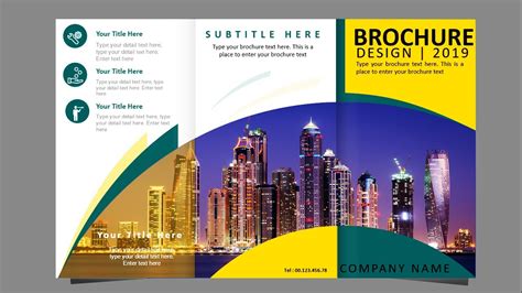 How to make a Trifold Brochure Design in PowerPoint - YouTube