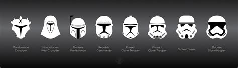 I love the evolution of the trooper helmet design, so I made a series ...