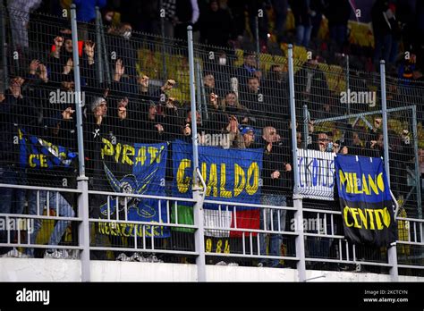 Fans of Inter Milan in action during the UEFA Champions League group D ...