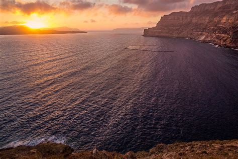 Santorini Caldera Sunset Photograph by Martin Peyza