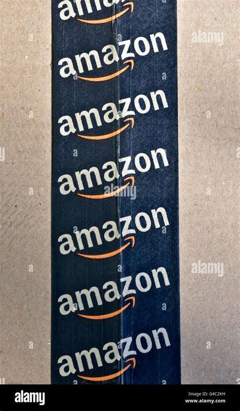 An Amazon Prime box with Amazons signature tape Stock Photo - Alamy