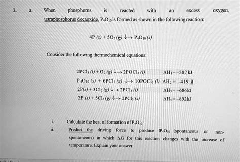 SOLVED:When phosphors reacled Wilh excess tetraphosphorus decaoxide, PaOvo is forined as shown ...