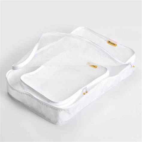 Packing Cubes for Clothes - White - Pack of 2 | Travel Blue Travel ...