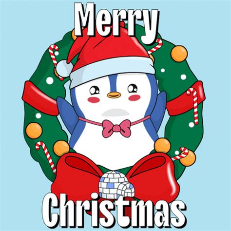 Merry Xmas Cute Pudgy Penguin GIF | GIFDB.com