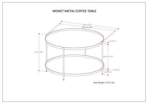 Monet Metal Coffee Table | Metal Accent Table | Simpli Home