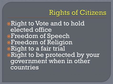 PPT - Rights, Duties, and Responsibilities of a Citizen PowerPoint ...