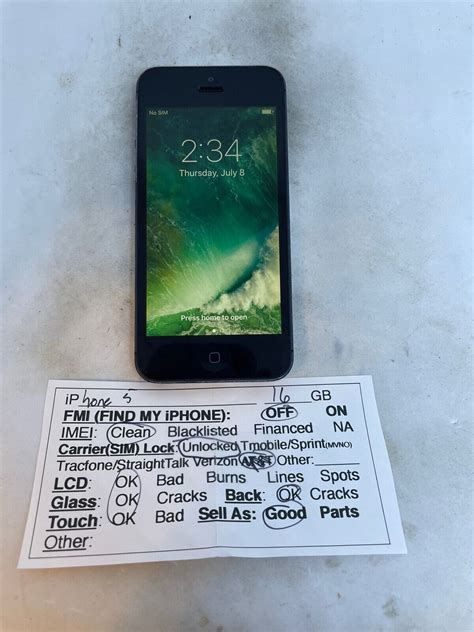 Apple iPhone 5 - 16GB - Black - (Unlocked) A1428 (CDMA + GSM) VBN - WORKS GREAT for Sale ...