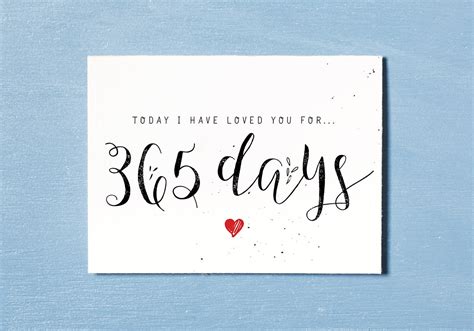 First Anniversary Card Instant Download Printable 1 Year - Etsy