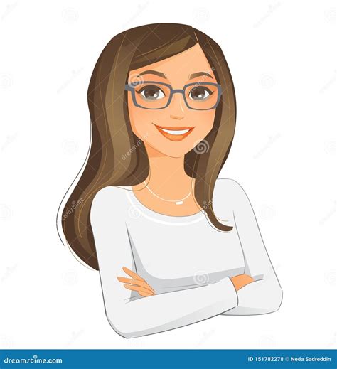 Wearing Glasses Clipart Transparent PNG Hd, Cartoon Girl Wearing Glasses Free Clipart, Red ...