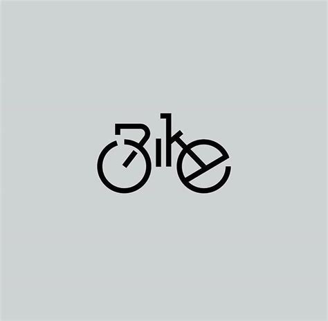 Bike logo - clever use of circles and lines | Typographic logo design ...