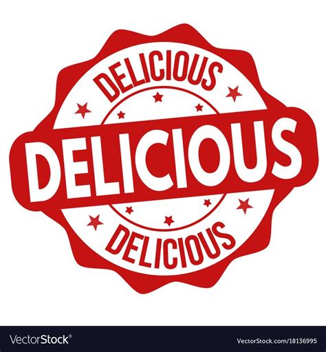 Delicious sign or stamp vector image on VectorStock | Stamp, Vector, Vector images