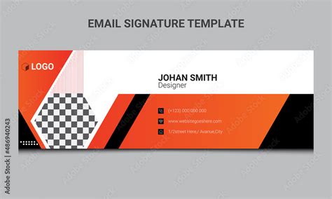 Business Email Signature Templates Vector Illustration, Email signature template design ...
