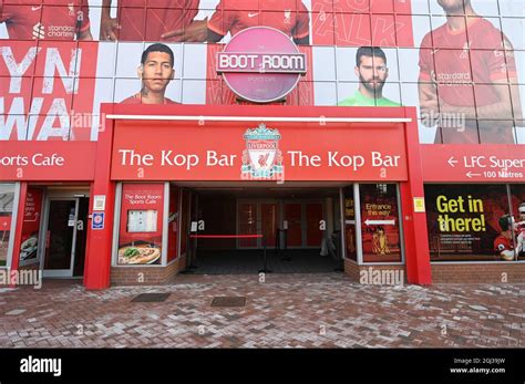 The Kop bar at Anfield Stock Photo - Alamy