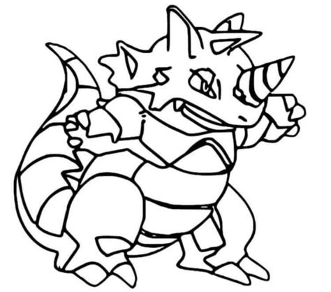 Rhydon Coloring Pages - Free Pokemon Coloring Pages Printables