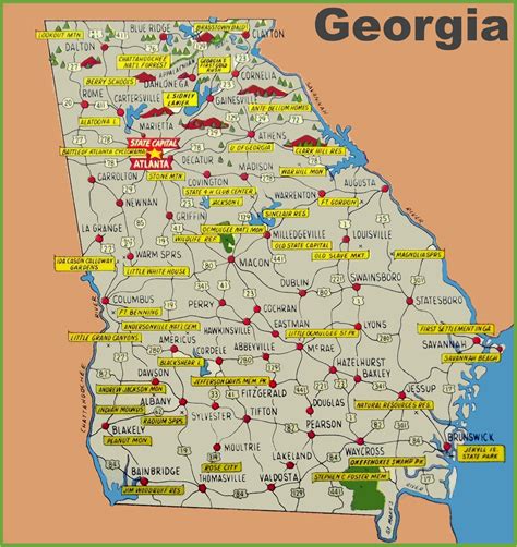 Georgia Map Of Cities and towns Georgia State Maps Usa Maps Of Georgia ...