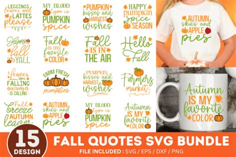 Fall Quotes SVG Bundle Graphic by Regulrcrative · Creative Fabrica