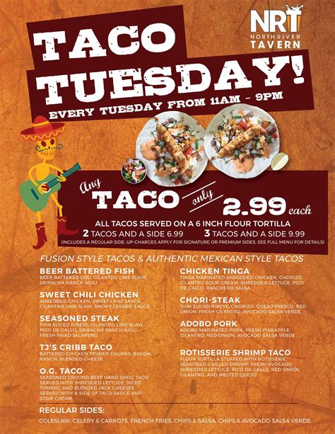 Taco Tuesday & Kids Eat Free | North River Tavern