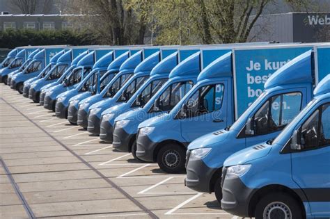 Leiden,the Netherlands.Albert Heijn Delivery Trucks Parked in a Row Editorial Photography ...