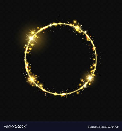 Shiny round frame circle stardust Royalty Free Vector Image