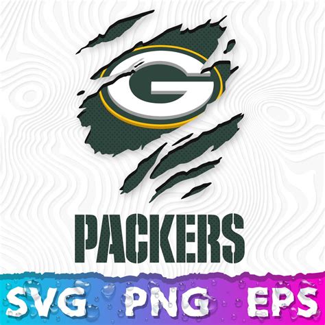 Green Bay Packers Ripped Logo SVG - Inspire Uplift