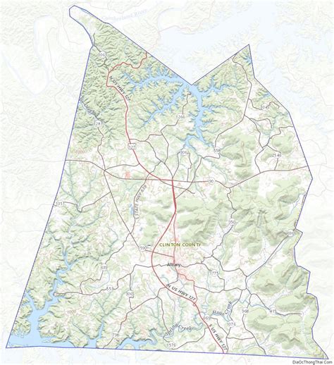 Map of Clinton County, Kentucky