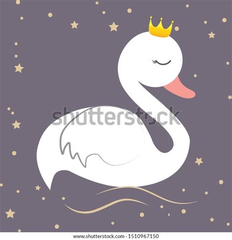 Cute Swan Cartoon Vector Illustration Stock Vector (Royalty Free ...