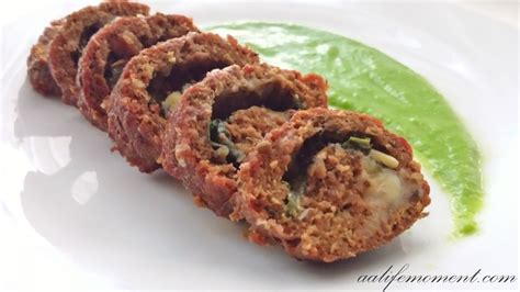 Meatloaf rolled with pinenuts, spinach and cheese | Meatloaf roll ...