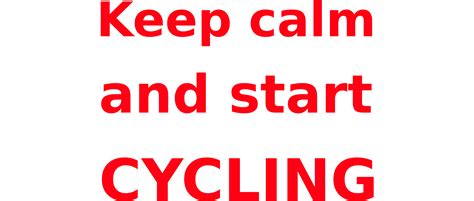 Clipart - Keep calm & start cycling