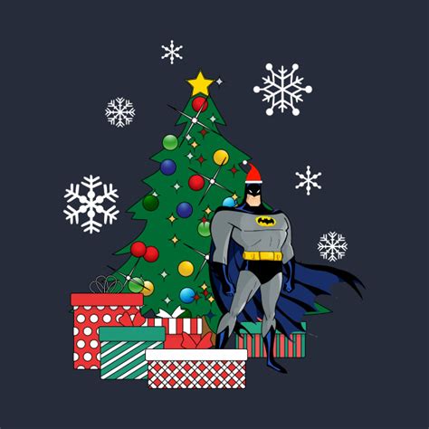 Batman Around The Christmas Tree - Batman - T-Shirt | TeePublic