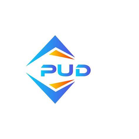 PUD abstract technology logo design on white background. PUD creative ...