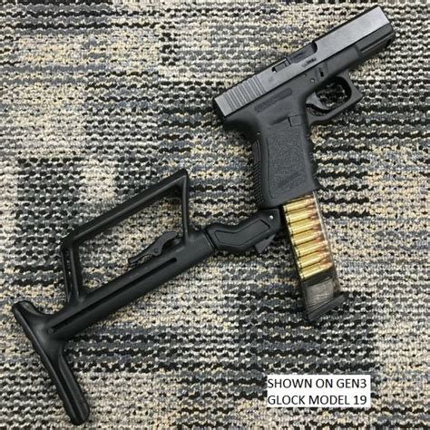 Tactical Collapsible Stock For Glock 19 20, 21 23 32 38, FAB DEFENSE ...