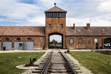 Premium Photo | Deportation train rail station auschwitz birkenau ...